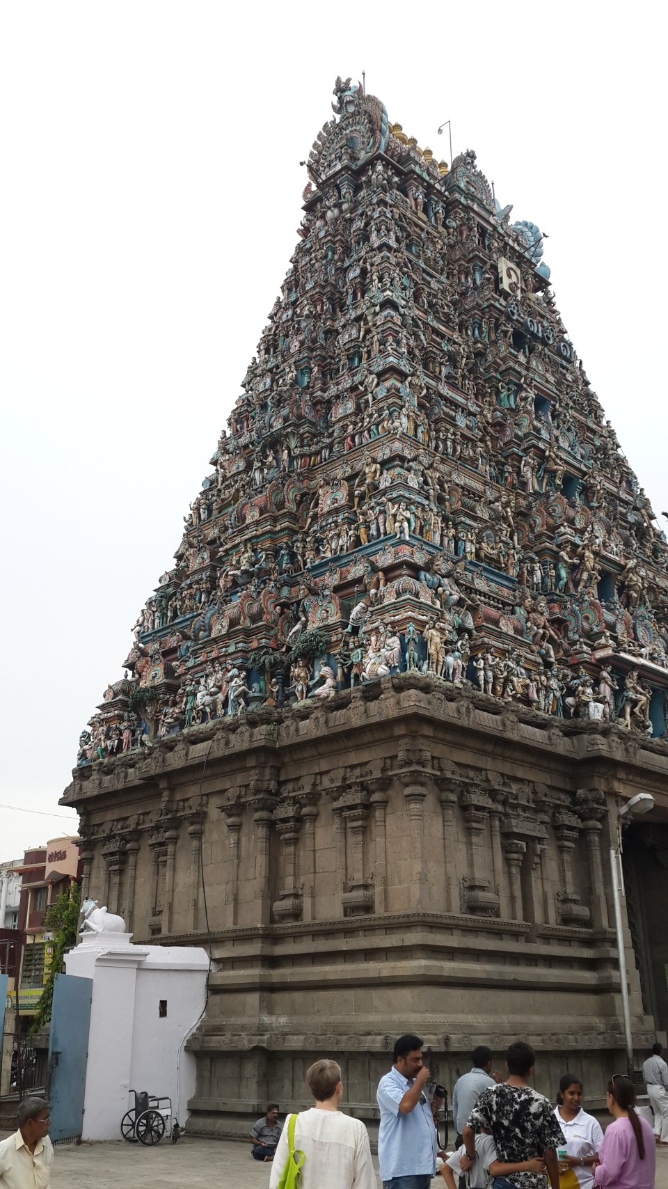 the temple courtyard is a relaxed and friendly space