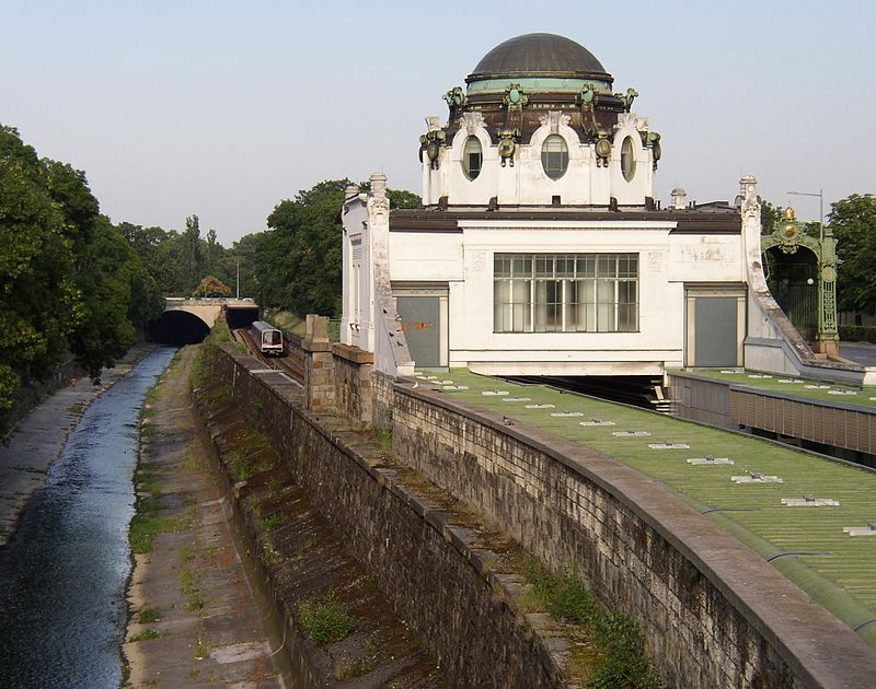The river is covered up at Hietzing in Vienna's 13th district